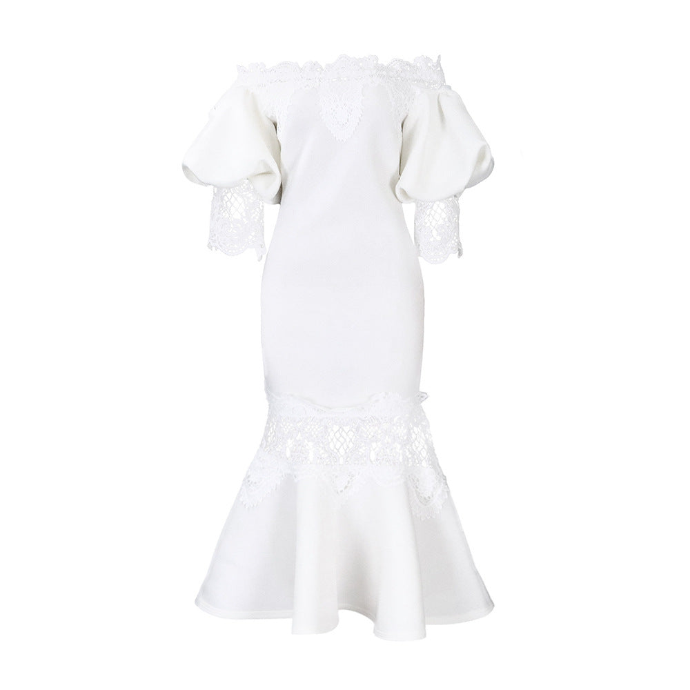 Cool Summer Lace Elegant Fishtail Dress Dresses