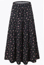 Women's Waist Elastic Large Swing Loose Patchwork Skirts