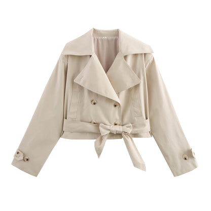 Fashion Series Belt Long Sleeve Trench Coats