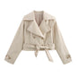 Fashion Series Belt Long Sleeve Trench Coats