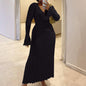 Women's Knitted Dress Casual Waist Tight Large Dresses