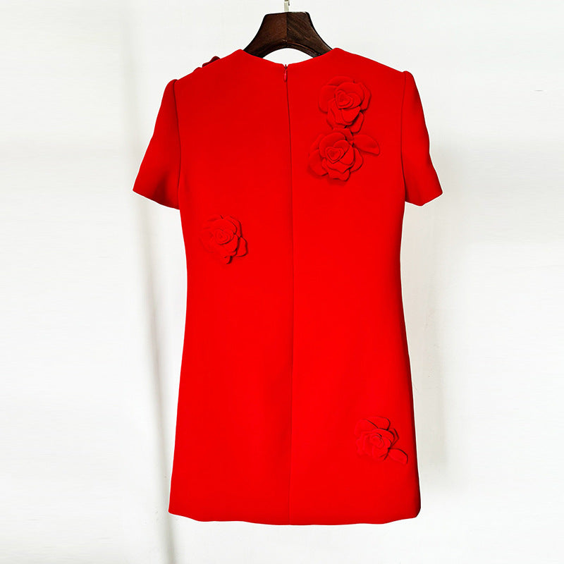Trendy Fashion Three-dimensional Flower Sleeve Dress Dresses