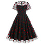 Women's Mesh Heart-shaped Valentine's Day Waist Dress Dresses