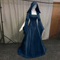 Women's Simple Medieval Retro Style Elegant Solid Color Long Dresses
