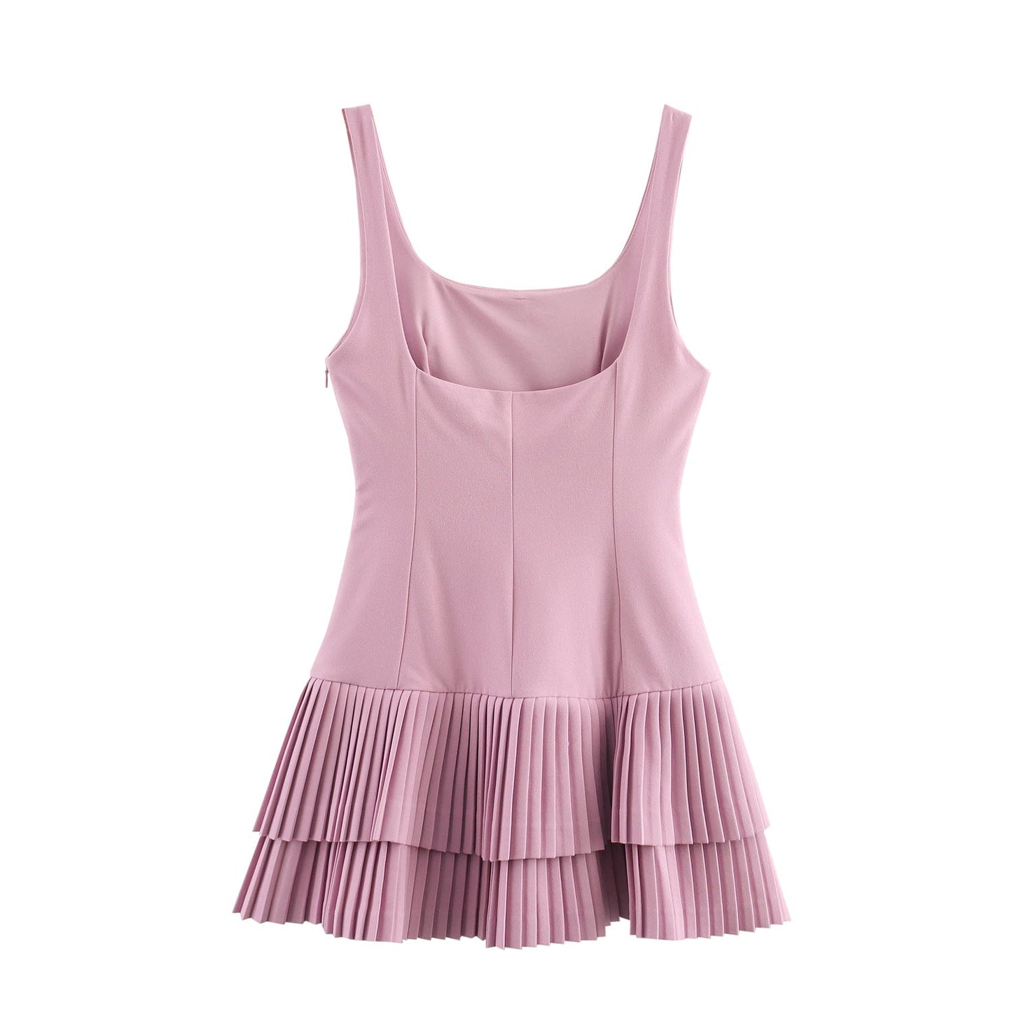 Spring Wide Pleated Slimming Strap Dress Dresses