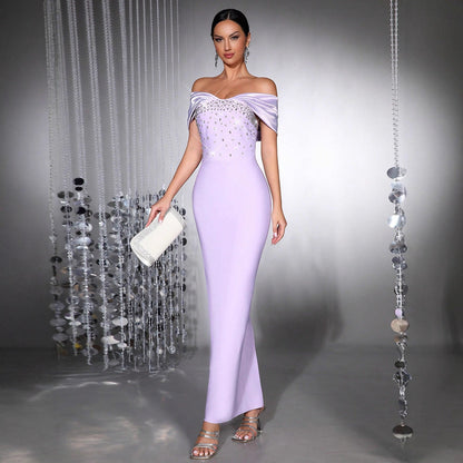 Women's Luxury Diamond Sexy Slim Fit Long Dress Dresses