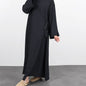 Pure Color Tied Long Dress Robe Dresses