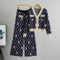Women's Slim Fit High Waist Wide Leg Suits