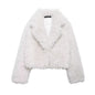 Women's Fur Fashion Temperament Warm Long Sleeves Coats