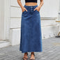 Women's High Waist Denim Fashion Loose Pockets Skirts