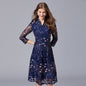 Embroidered Dress Young Versatile A- Line Dresses