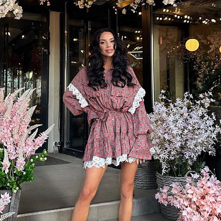 Women's Dress Fashion Polo Collar Long Sleeve Dresses