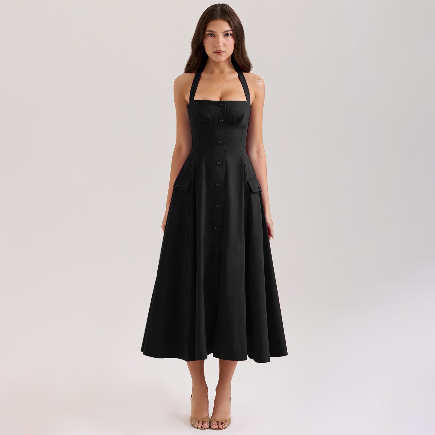 Trend Halter Dress Slim Fit Graceful Dresses
