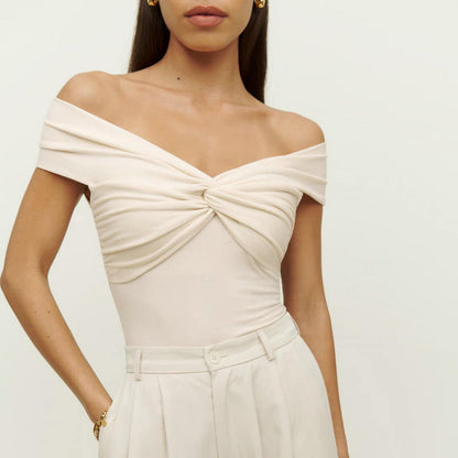 Women's Summer Solid Color Knitted Sexy Hot Blouses