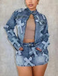 Autumn Fashion Boutique Denim Designer Two-piece Suits