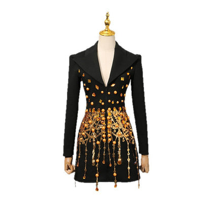 Women's Patchwork Retro Palace Style Light Luxury Clothing