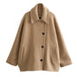Slouchy Classic Single-breasted Lapel Loose Wool Jackets