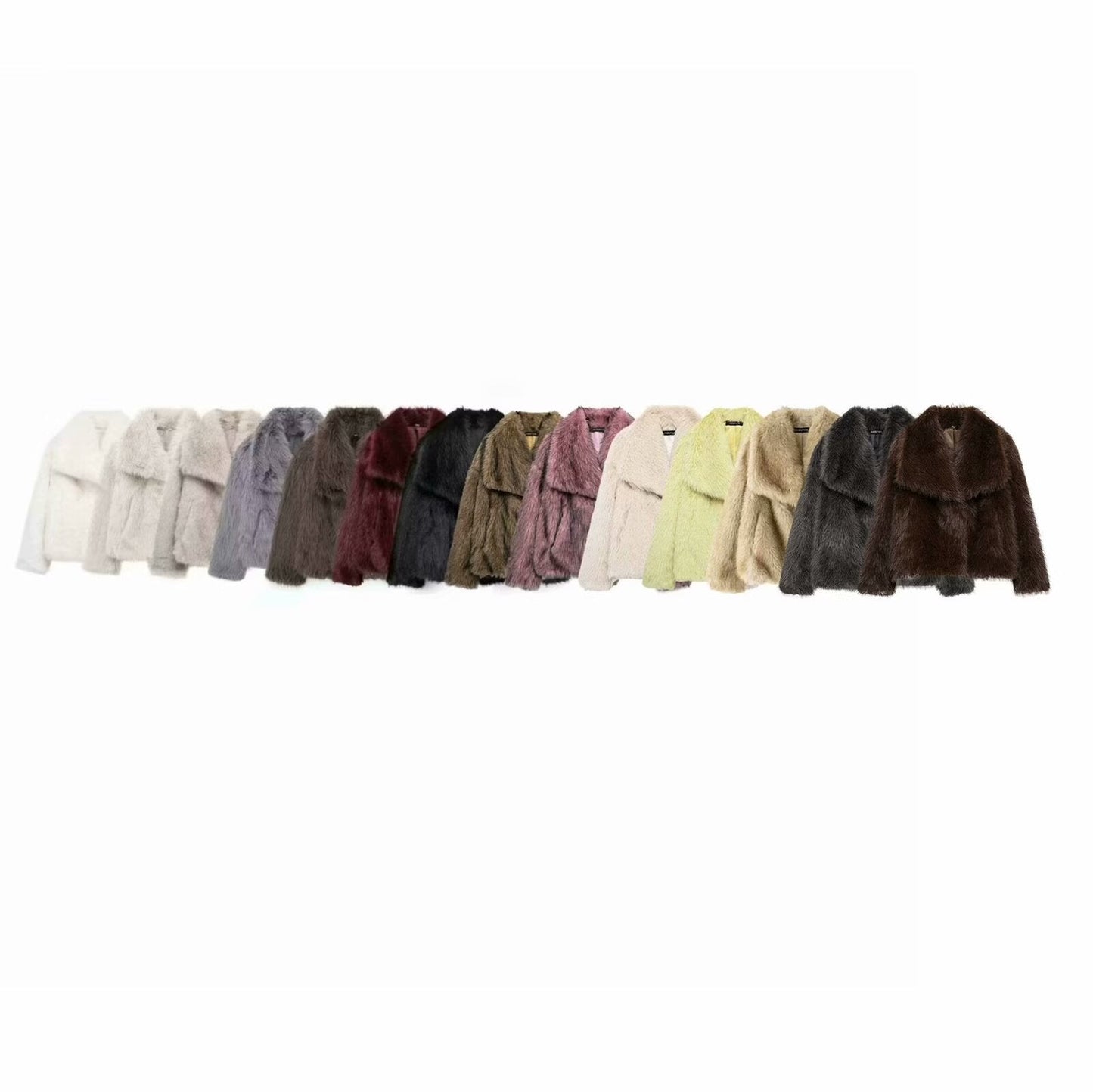 Women's Innovative French Artificial Fur Effect Coats