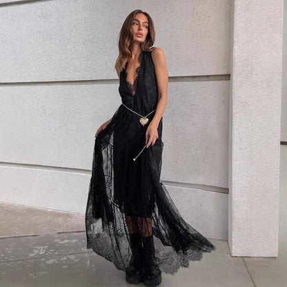 Women's Lace Dress For Summer Fashion Backless Dresses