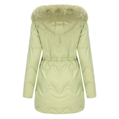 Women's Clothes Detachable Hat Wool Warm Parka Removable Coats