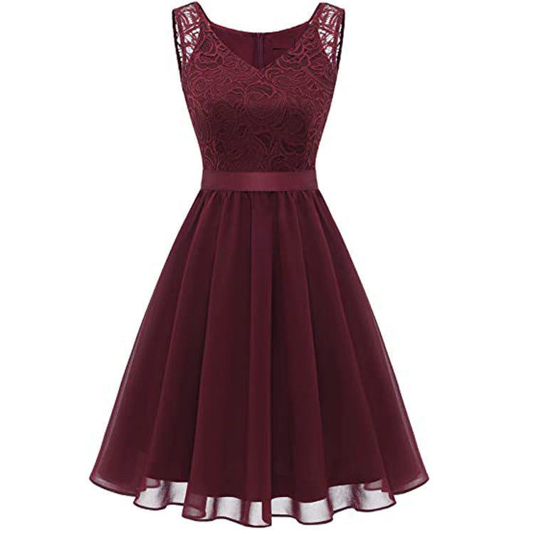 Dress French Style Temperament Slimming Sleeveless Dresses