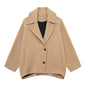 Women's Creative Wool Blend Loose Overcoat Coats