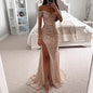 Women's Party Sequins Split Dress Casual Fashion Dresses