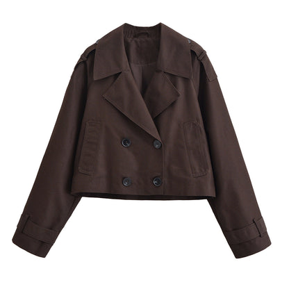 Women's Fashion Casual Street Lapel Trench Coats