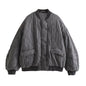 Women's Fashion Loose Pilot Shoulder Width Washed Coats