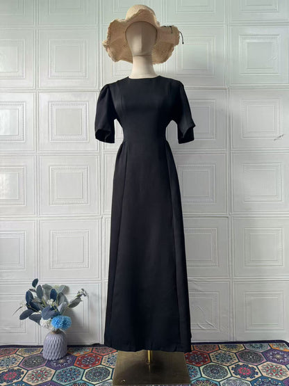 Women's Sweet Elegant Sleeve Long Dress Soft Dresses