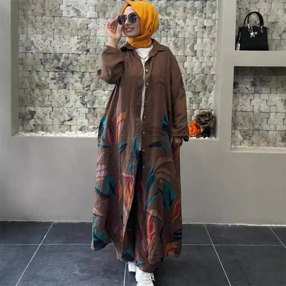 Women's Loose Fashion Printed Long Casual Wide Suits