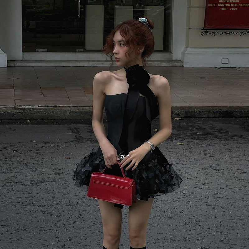 Women's Solid Color High Waist Fashion Tube Dresses
