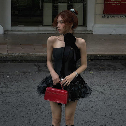 Women's Solid Color High Waist Fashion Tube Dresses