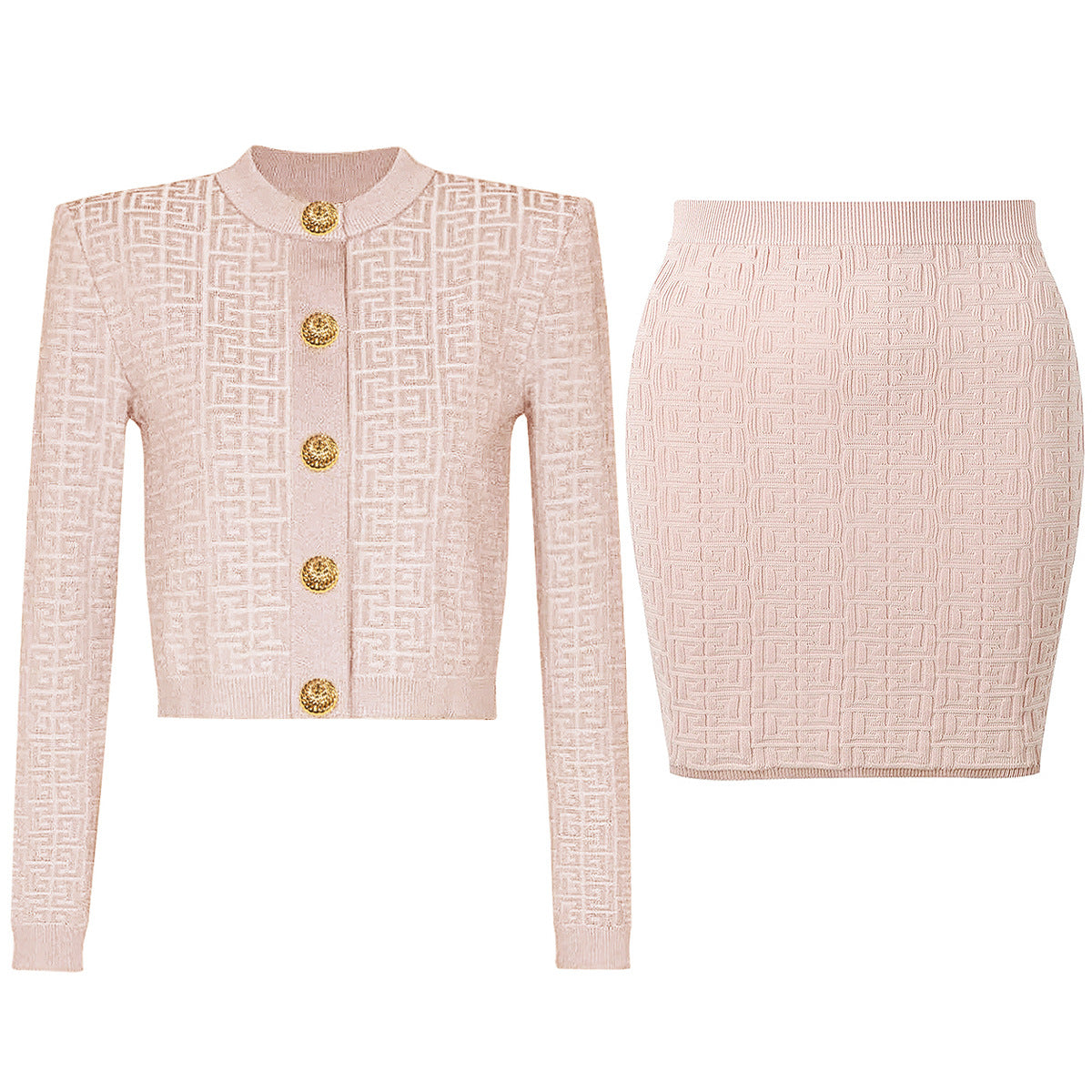 Women's Glamorous Beautiful Fashionable Knitted Three-piece Suits