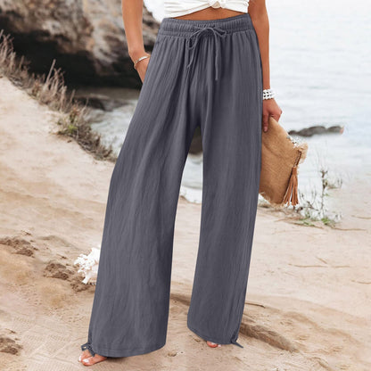 Outside Home Daily Date Pleated Thin Pants