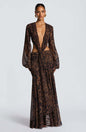 Women's Chiffon Dress Yarn Sleeve Sexy Backless Dresses