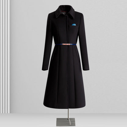 Women's Professional Woolen Winter Mid-length Elegant Wool Coats