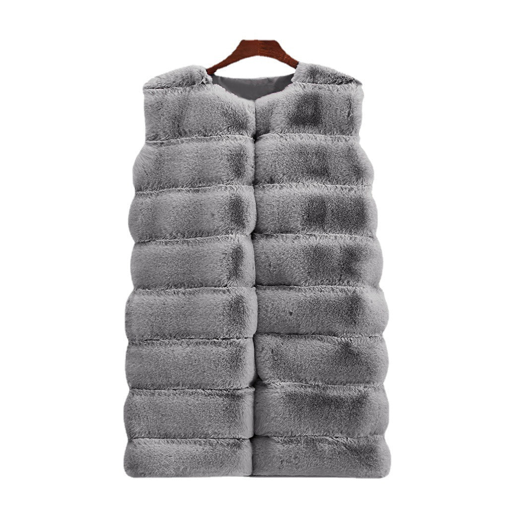Imitation Fur Artificial Wool Long Plush Warm Coats
