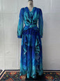 Vintage Fashion Print Long Sleeve Elegant Dresses