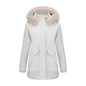 Women's Parka Fleece-lined Korean Style Big Fur Coats
