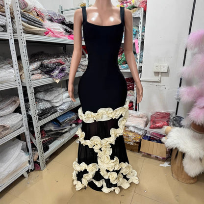 Summer Sexy Ruffle Long Floral Dress Dresses