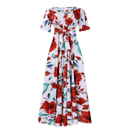 Women's Fashion Elegant Tied African Sleeve Large Dresses