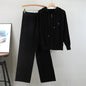 High Sense Loose Western Style Casual Hooded Embroidered Suits