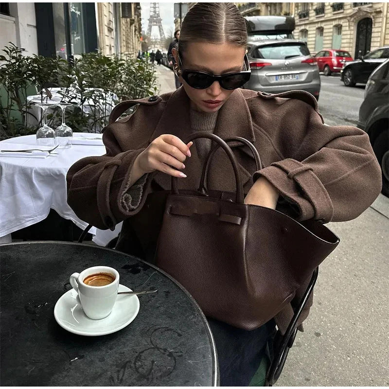 Women's New Elegant Versatile Fashion Woolen Coats