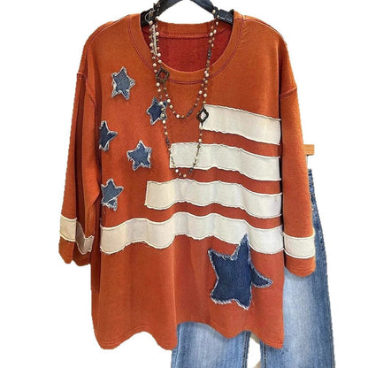 Women's Autumn Fashion Round Neck Embroidered Trendy Sweaters
