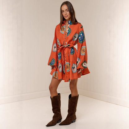 Casual Fashion Linen Shirt Temperament Wild Dresses