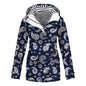Women's Camouflage Printed Hooded Pocket Splash Outdoor Coats