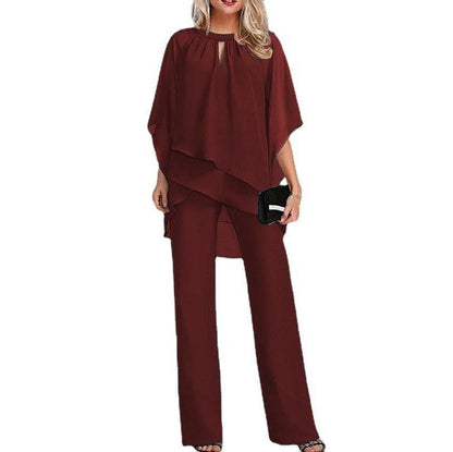 Women's Fashion Solid Color Loose Casual Irregular Suits