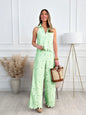 Summer French Style Embroidered Hollow Straight Suits