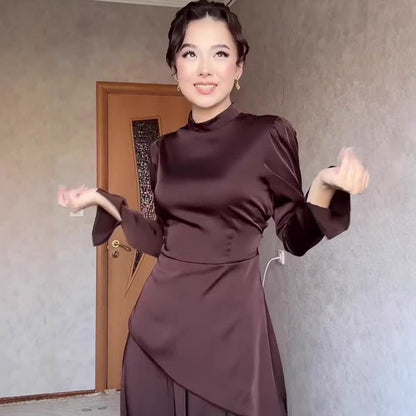 Women's Color Waist Tight Slimming Exotic Long Dresses